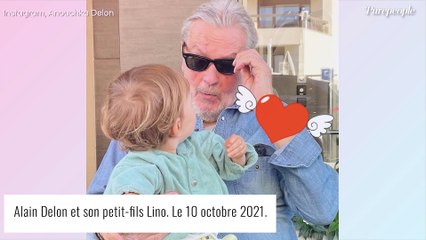 Alain Delon grand-père : rare photo de l'acteur et de son petit-fils Lino
