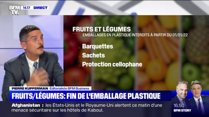 Fruits et légumes: les emballages en plastique seront interdits à partir du 1er janvier 2022