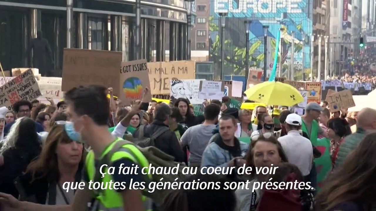 A Bruxelles, des dizaines de milliers de manifestants pour le climat