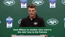 Jets' QB Zach Wilson on Slow Start Against Falcons