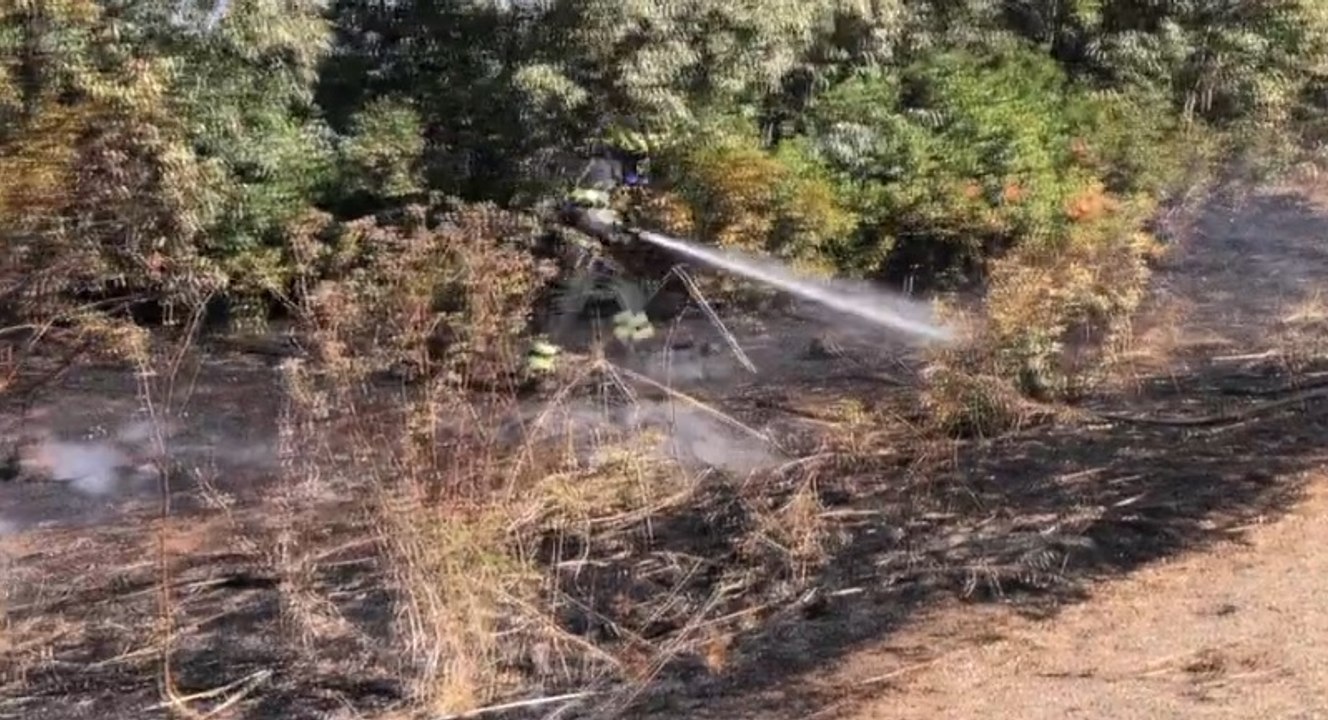 Cuglieri (OR) - Incendio di vegetazione vicino azienda agricola (11.10.21)