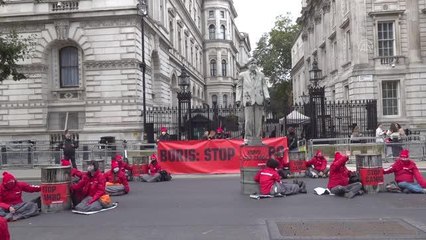Greenpeace üyeleri, Londra'da eylem yaptı