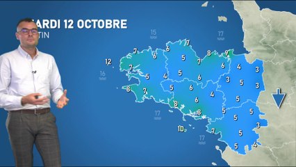 Bulletin météo pour le mardi 12 octobre 2021