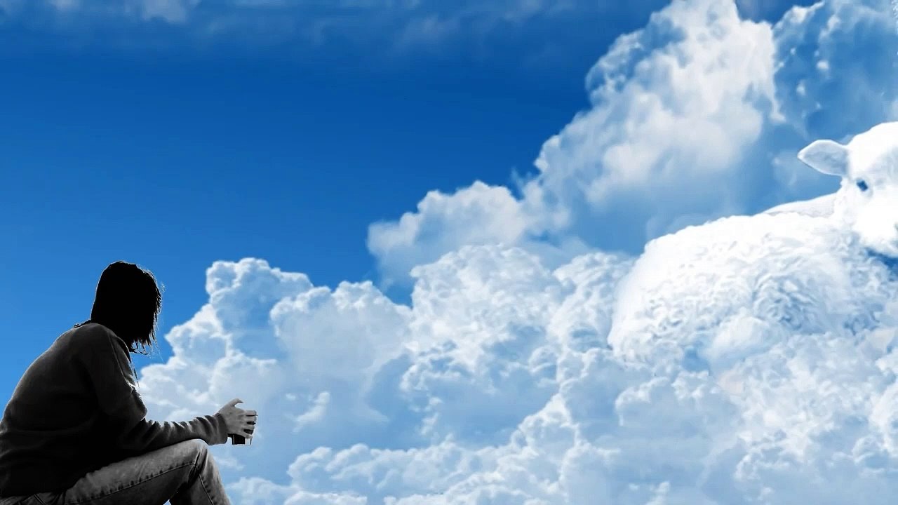 Women,Coffee and Cloud
