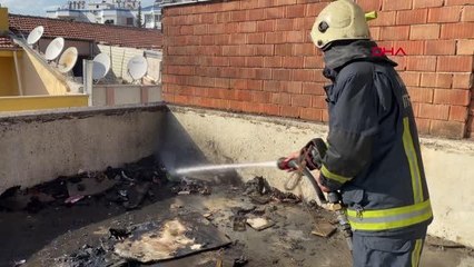 ATIL DURUMDAKİ SİNEMA BİNASININ ÇATISINDA YANGIN ÇIKTI