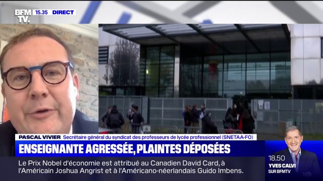 Enseignante agressée: selon Pascal Vivier, secrétaire général du syndicat des professeurs de lycée professionnel FO, sans la vidéo, nous n'aurions pas vu que cette collègue a été malmenée et elle n'aurait pas été prise en charge
