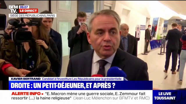 Pour Xavier Bertrand, les candidats LR partagent tous une chose : on n'a pas d'adversaire au sein de notre famille politique