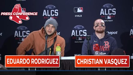 ALCS Game 3 Eduardo Rodriguez and Christian Vasquez Postgame Press Conference