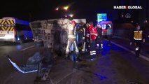 İstanbul TEM Otoyolu Alibeyköy mevkiinde korkunç kaza! Yaralılar var