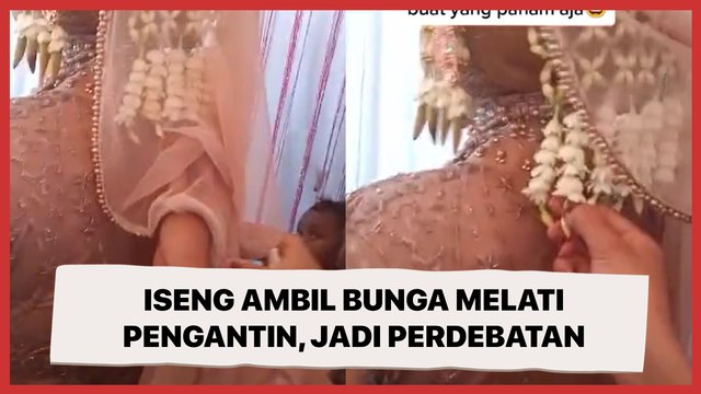 Cewek Iseng Diam-diam Ambil Bunga Melati Pengantin, Aksinya Jadi Perdebatan