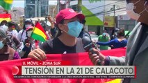 Con manifestaciones a favor del paro, y en contra, así transcurrió la primera media jornada del lunes en La Paz