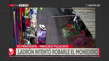 Delincuente intentó robar por la fuerza el monedero a una mujer en un mercado de Cochabamba