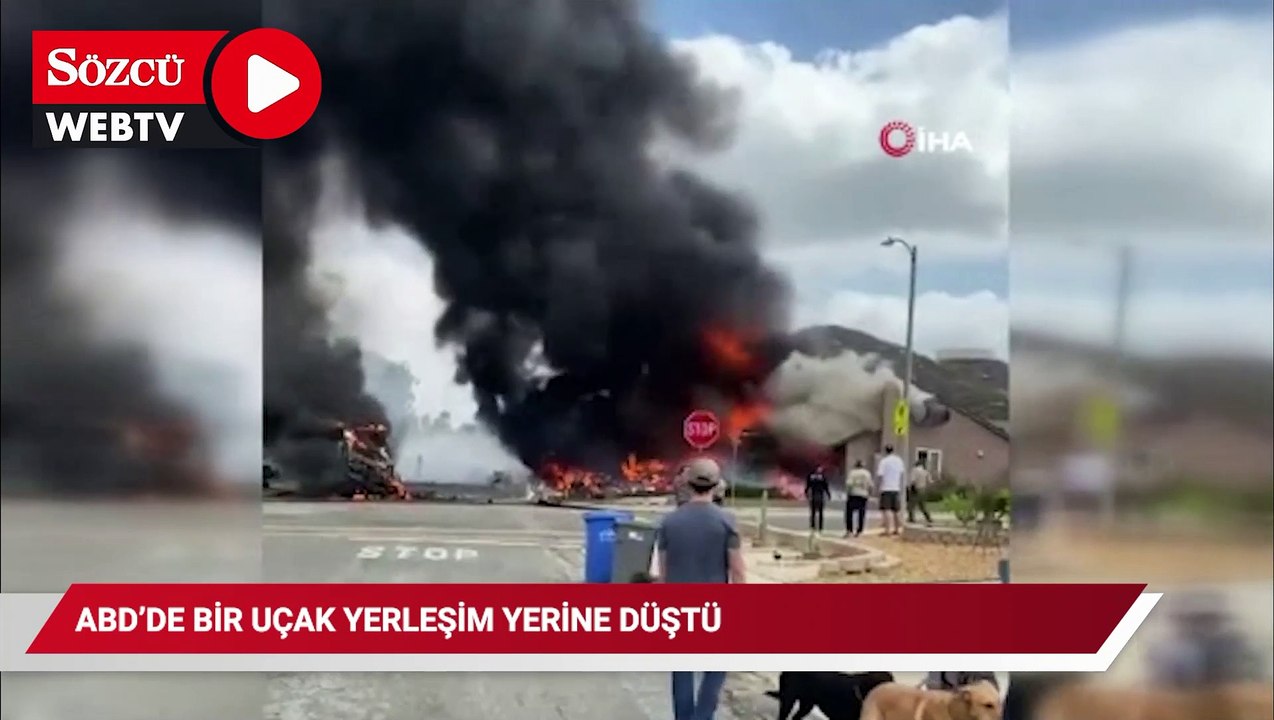 ABD'de bir uçak yerleşim yerine düştü