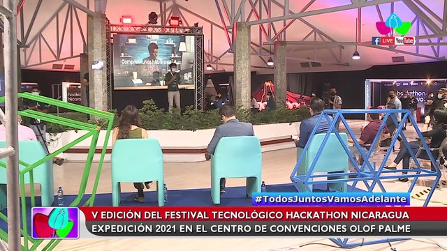 V edición del Festival Tecnológico Hackathon Nicaragua Expedición 2021 en el Centro de Convenciones Olof Palme