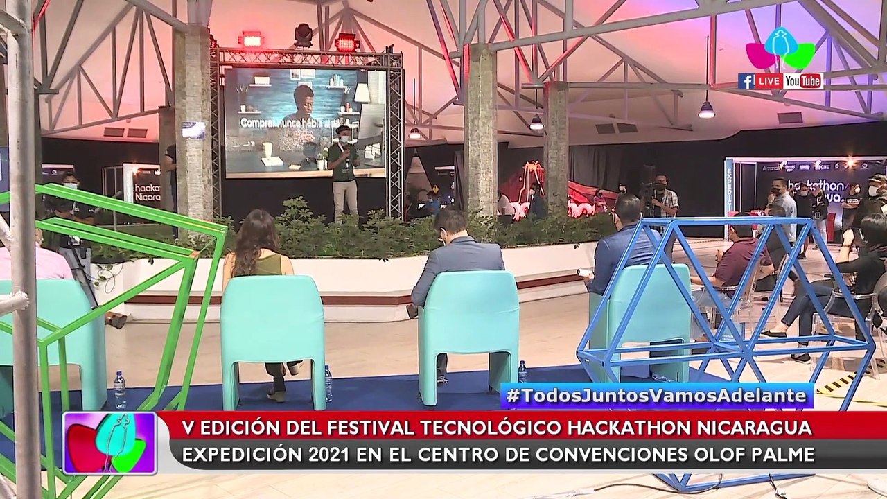 V edición del Festival Tecnológico Hackathon Nicaragua Expedición 2021 en el Centro de Convenciones Olof Palme