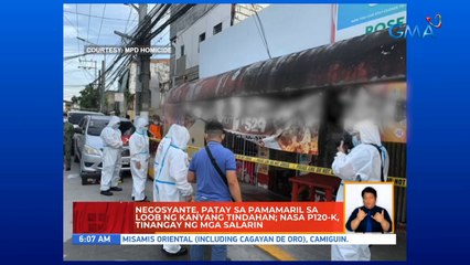 Negosyante, patay sa pamamaril sa loob ng kanyang tindahan; nasa P120-K, tinangay ng mga salarin | UB
