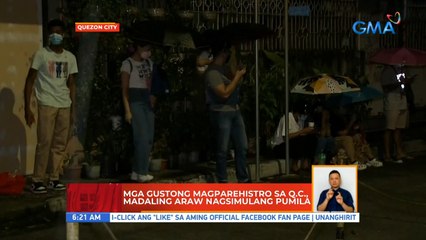 Mga gustong magparehistro sa Q.C., madaling araw nagsimulang pumila | UB