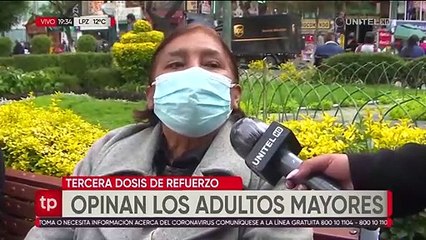 Personas de la tercera edad están dispuesto a recibir una tercera dosis de la vacuna anticovid