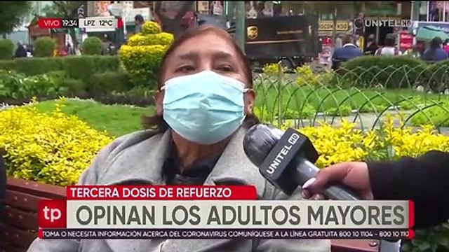 Personas de la tercera edad están dispuesto a recibir una tercera dosis de la vacuna anticovid