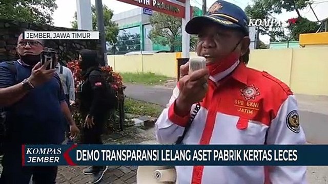 Demo Tolak Lelang Aset Pabrik Kertas Leces, Karena Tidak Transparan