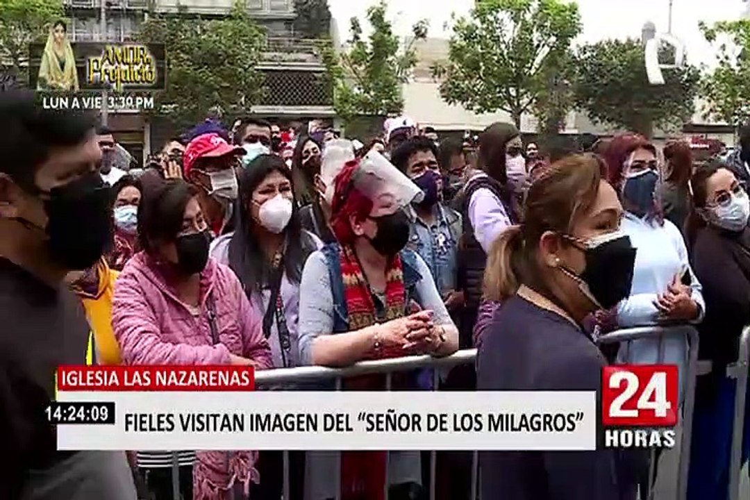 Las Nazarenas: cientos de fieles visitan la imagen del Señor de los Milagros