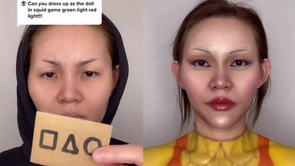 'Aussie Squid Game fan turns herself into the creepy robot doll from the show'