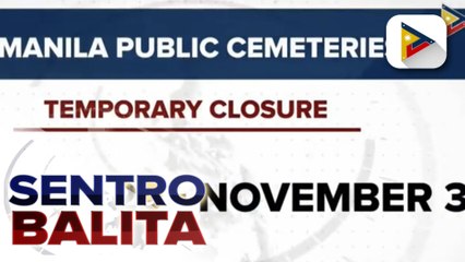 Mga sementeryo sa Maynila, pansamantalang isasara sa Oct. 29-Nov. 3; Ilan sa mga dadalaw sa kanilang yumaong mahal sa buhay, maaga nang nagpunta sa sementeryo