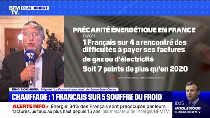 Précarité énergétique: "L'énergie est un droit fondamental, pas un luxe qu'on accorderait aux Français", estime Éric Coquerel, député LFI de Seine-Saint-Denis