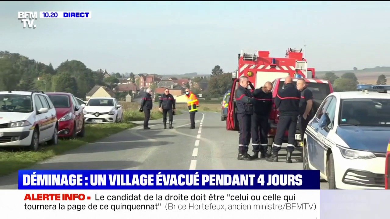 Déminage dans un village de l'Aisne: les habitants évacués pendant quatre jours