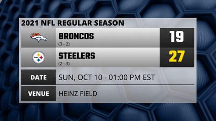 Broncos @ Steelers Game Recap for SUN, OCT 10 - 01:00 PM EST