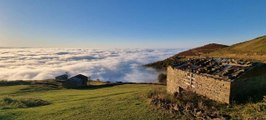 Trabzon'da yaylalardan bulut denizi manzaraları
