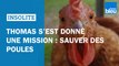 Thomas Dano s'est donné une mission : sauver des poules de l'abattoir