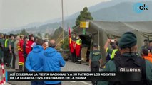 Así celebran la Fiesta Nacional y a su patrona las fuerzas destinadas en La Palma por el volcán