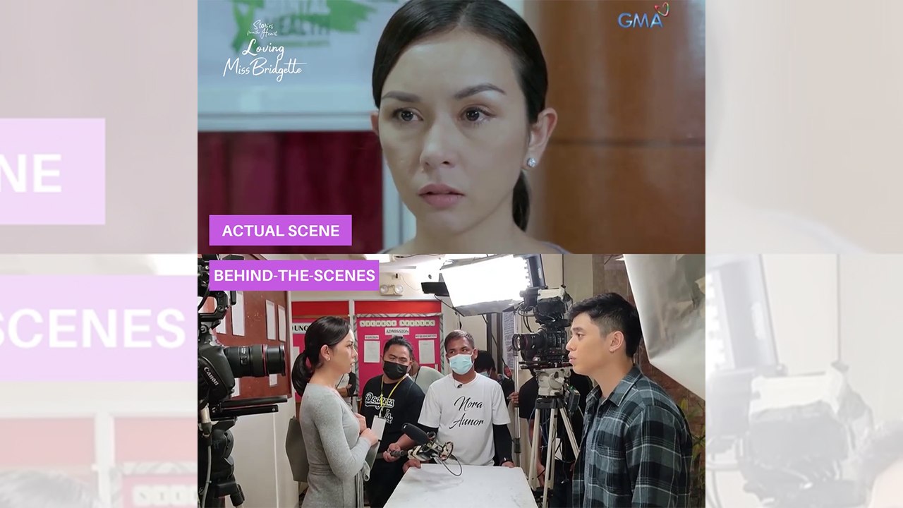 Behind-the-scenes vs. Actual scene: Don't shut me out | Loving Miss Bridgette