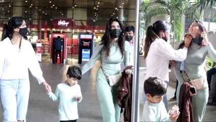 Shweta Tiwari बेटी Palak और बेटे Reyansh के साथ Goa से आईं वापस, हुईं Spott | FilmiBeat