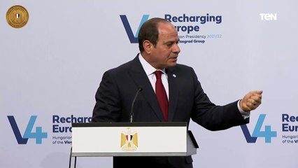 كلمة الرئيس السيسي خلال قمة دول تجمع "فيشجراد" مع مصر