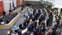 Austria, il neocancelliere davanti al parlamento. 