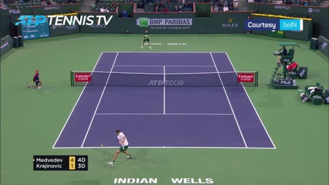 Medvedev continues ruthless streak with Krajinović victory