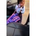 I have never seen a kid so excited about her first day in school - so adorable