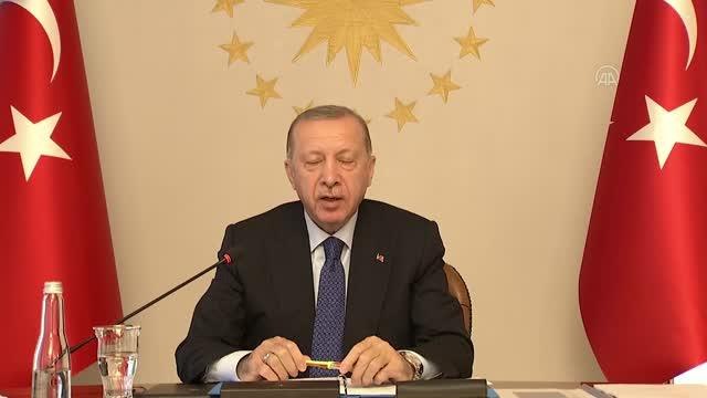 Son dakika haberi... Cumhurbaşkanı Erdoğan, G20 Olağanüstü Liderler Zirvesi'ne video konferansla katıldı