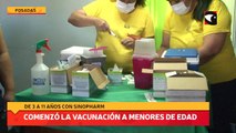 Comenzó la vacunación a menores de edad