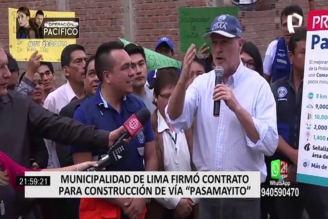 Municipalidad de Lima firmó contrato para la construcción de vía Pasamayito