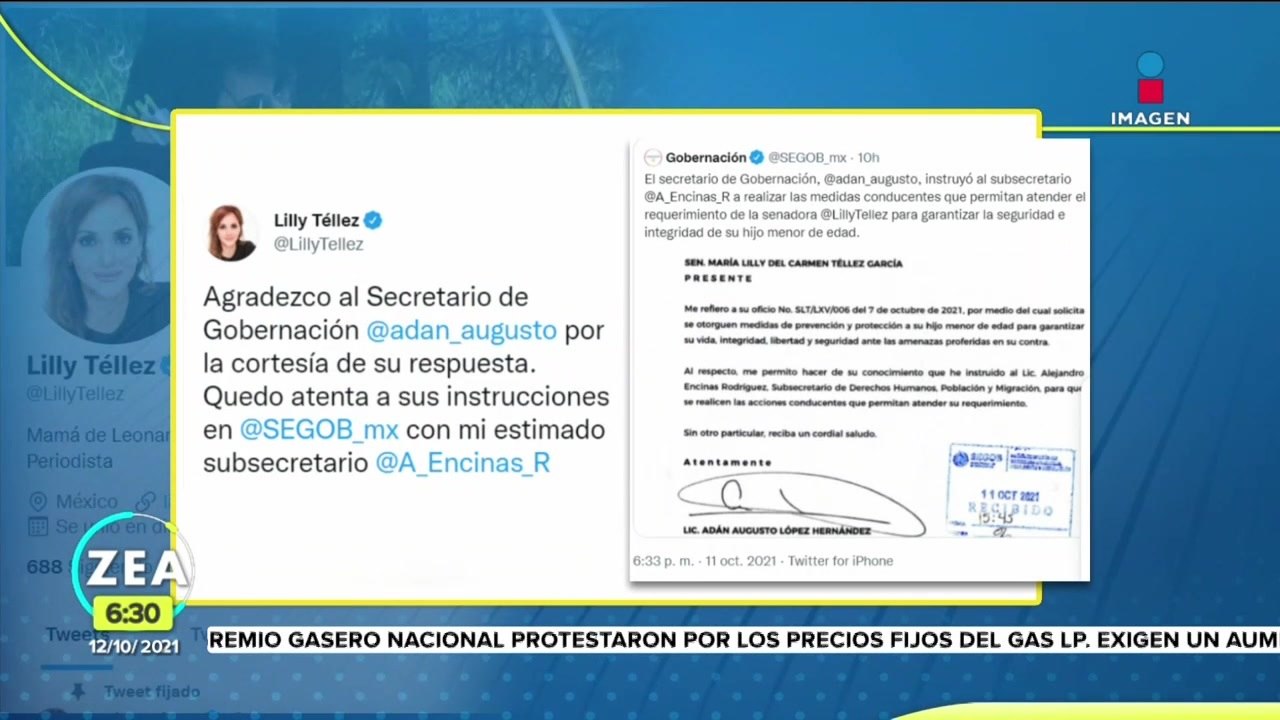 Segob brindará seguridad al hijo de Lilly Téllez tras amenazas