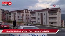 Şiddetli fırtına çatıyı uçurdu, dehşet anları amatör kamerada