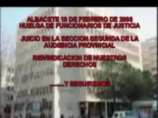 Albacete. Huelga Justicia. Acción juicio 18-II-08