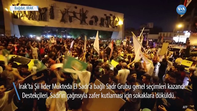 Irak’ta Sadr Yanlıları Seçim Zaferini Kutladı