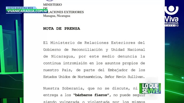 Denuncia continua intromisión en asuntos propios del país, del embajador de EE.UU.