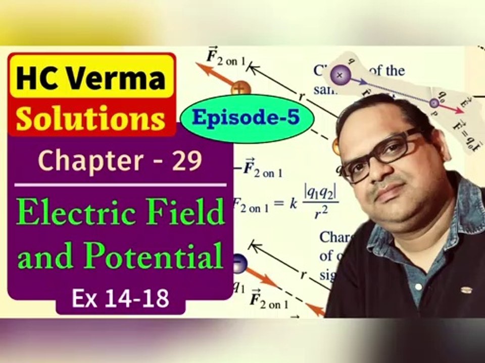 H.C.Verma Soln | 05 Chapter-29 Electric Field & Potential | Exercise 14 to 18 | #sufalphysicsforum