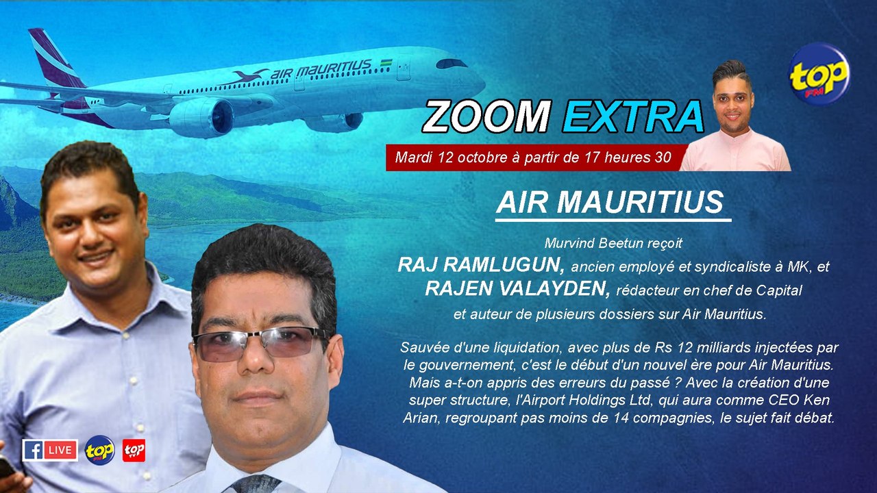 Zoom Extra : Air Mauritius : Murvind Beetun reçoit Raj Ramlugun et Rajen Valayden.