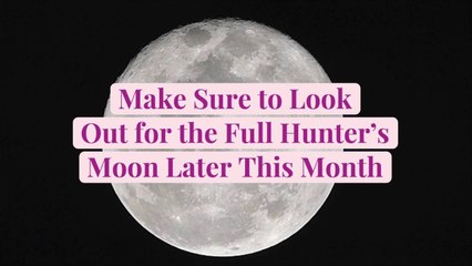 Make Sure to Look Out for the Full Hunter's Moon Later This Month